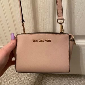 Blush mini cross body Michael Kors